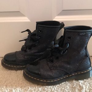 Black glitter Dr Marten boots